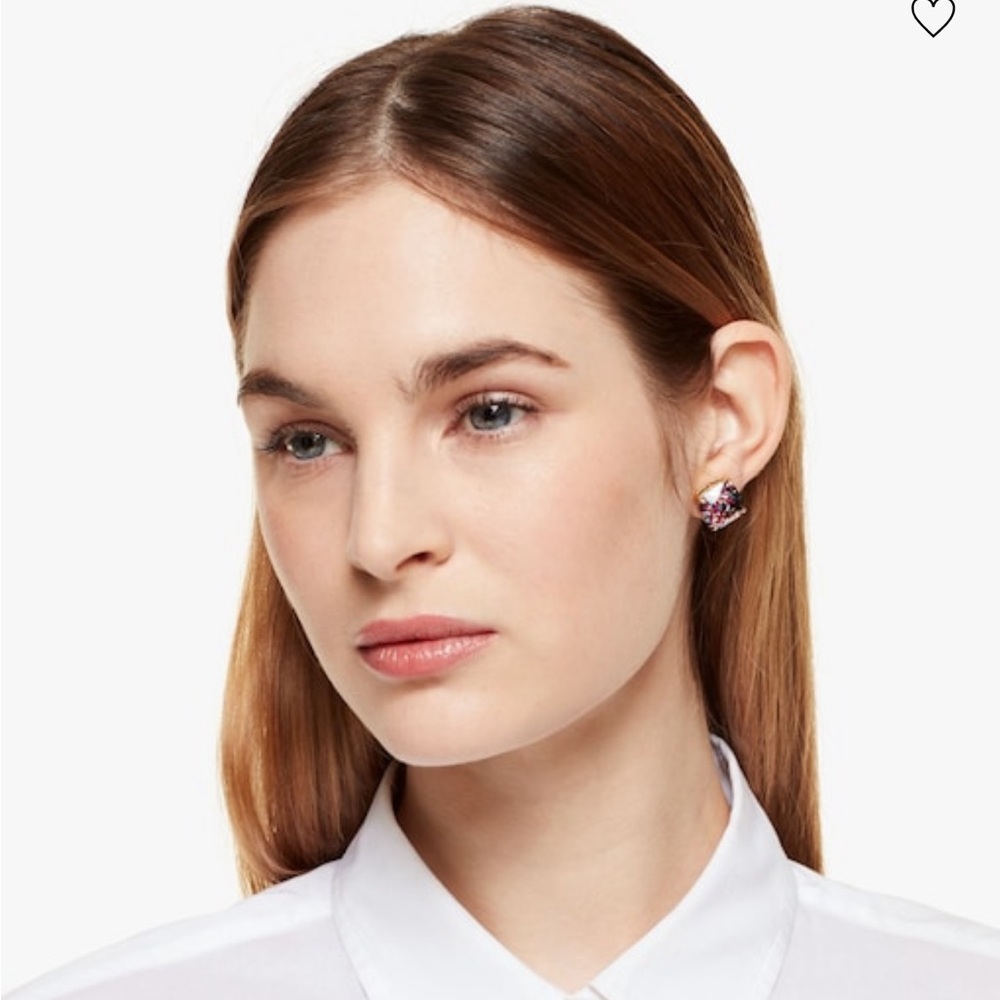 Kate Spade Multi Glitter Square Studs